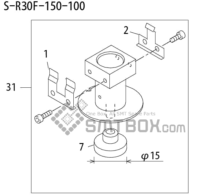 FUJI QP 242E 10 QP 242E(10JE) Nozzle Part No.ABHPN6836 Rating S R30F 150 100 side a