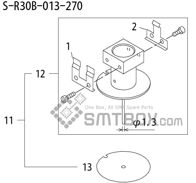 FUJI QP 242E 10 QP 242E(10JE) Nozzle Part No.ABHPN8145 Rating S R30B 013 270 side a