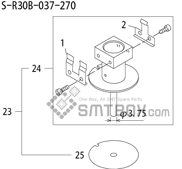 FUJI QP 242E 10 QP 242E(10JE) Nozzle Part No.ABHPN8184 Rating S R30B 037 270 side a