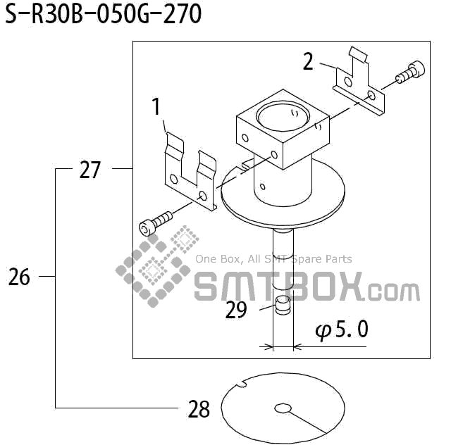 FUJI QP 242E 10 QP 242E(10JE) Nozzle Part No.ABHPN8194 Rating S R30B 050G 270 side a