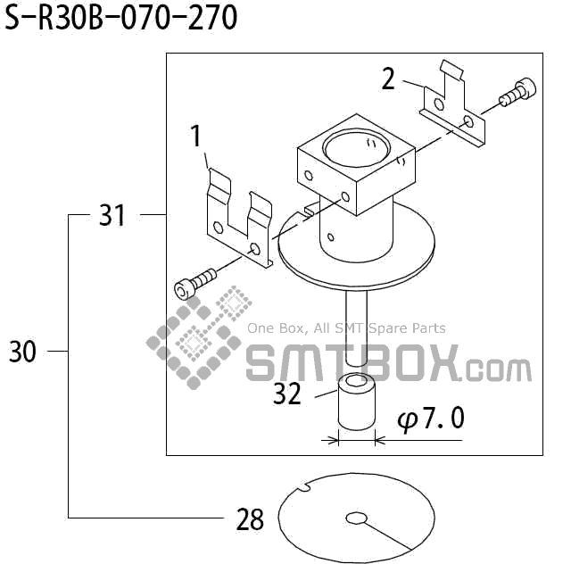 FUJI QP 242E 10 QP 242E(10JE) Nozzle Part No.ABHPN8204 Rating S R30B 070 270 side a