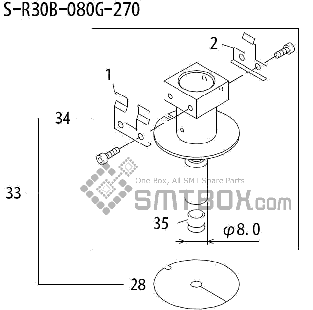 FUJI QP 242E 10 QP 242E(10JE) Nozzle Part No.ABHPN8215 Rating S R30B 080G 270 side a