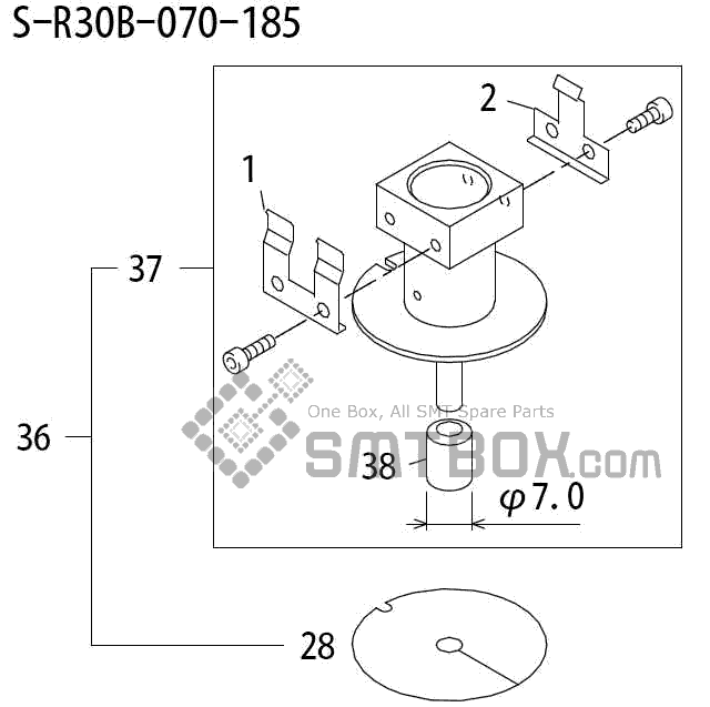 FUJI QP 242E 10 QP 242E(10JE) Nozzle Part No.ABHPN8224 Rating S R30B 070 185 side a