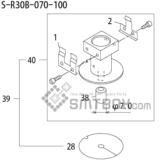 FUJI QP 242E 10 QP 242E(10JE) Nozzle Part No.ABHPN8234 Rating S R30B 070 100 side a