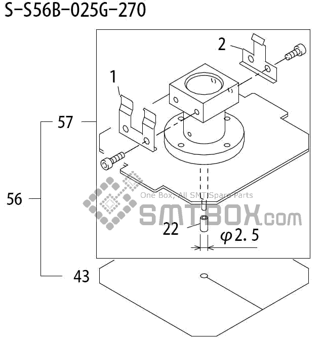 FUJI QP 242E 10 QP 242E(10JE) Nozzle Part No.ABHPN8292 Rating S S56B 025G 270 side a