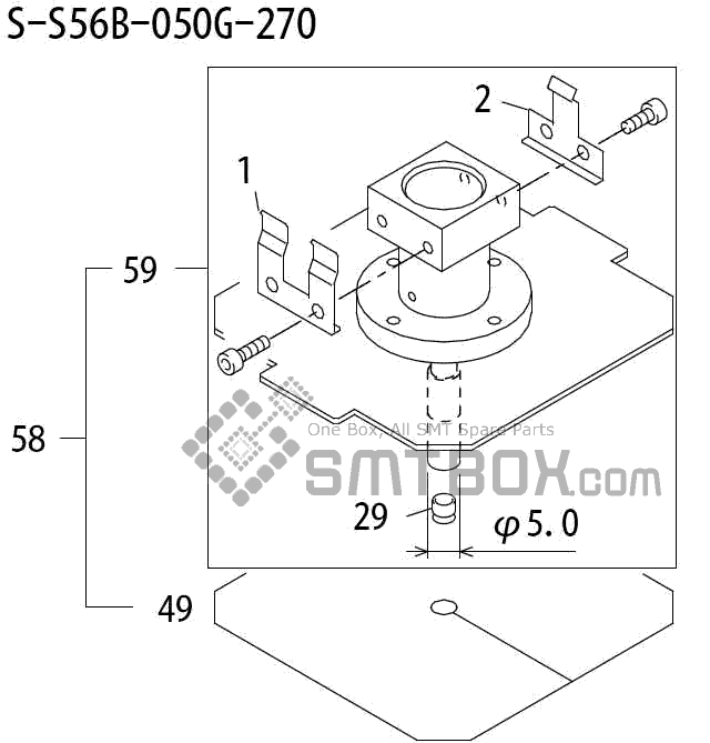 FUJI QP 242E 10 QP 242E(10JE) Nozzle Part No.ABHPN8302 Rating S S56B 050G 270 side a