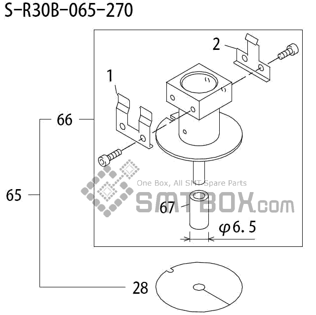 FUJI QP 242E 10 QP 242E(10JE) Nozzle Part No.ABHPN8331 Rating S R30B 065 270 side a