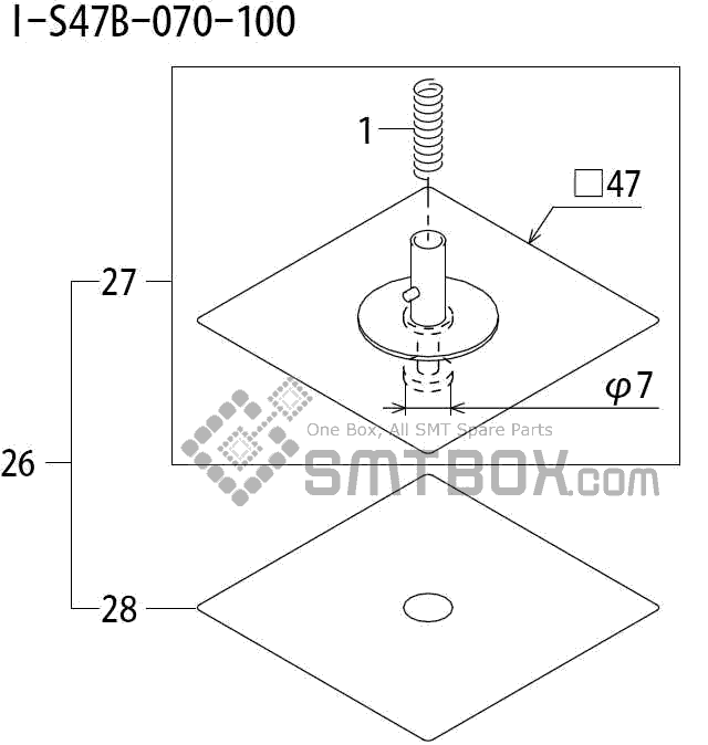 FUJI QP 242E 10 QP 242E(10JE) Nozzle Part No.ABHPN8595 Rating I S47B 070 100 side a