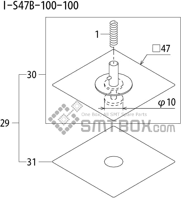 FUJI QP 242E 10 QP 242E(10JE) Nozzle Part No.ABHPN8605 Rating I S47B 100 100 side a