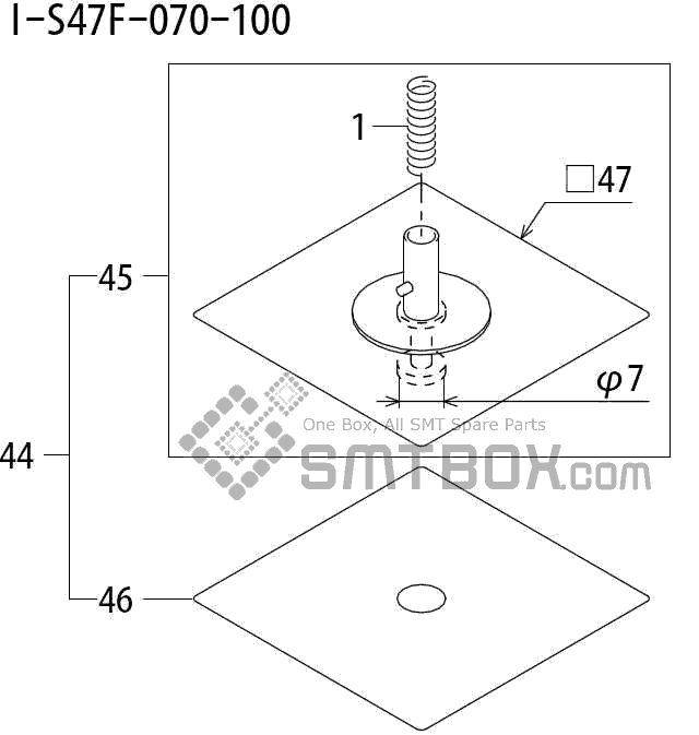 FUJI QP 242E 10 QP 242E(10JE) Nozzle Part No.ABHPN8655 Rating I S47F 070 100 side a