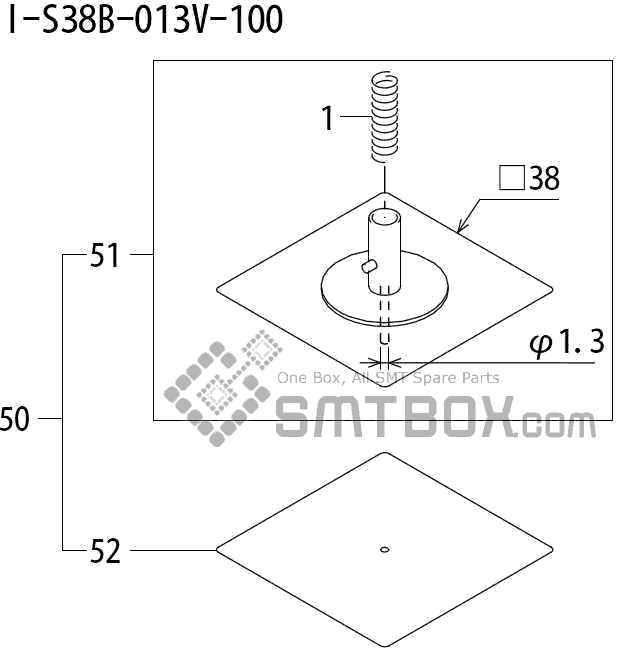 FUJI QP 242E 10 QP 242E(10JE) Nozzle Part No.ABHPN8675 Rating I S38B 013V 100 side a