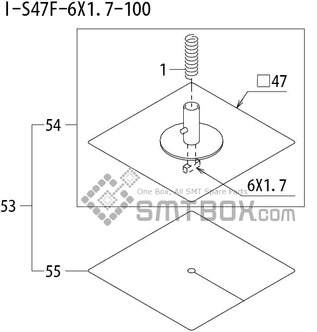FUJI QP 242E 10 QP 242E(10JE) Nozzle Part No.ABHPN8681 Rating I S47F 6X1.7 100 side a
