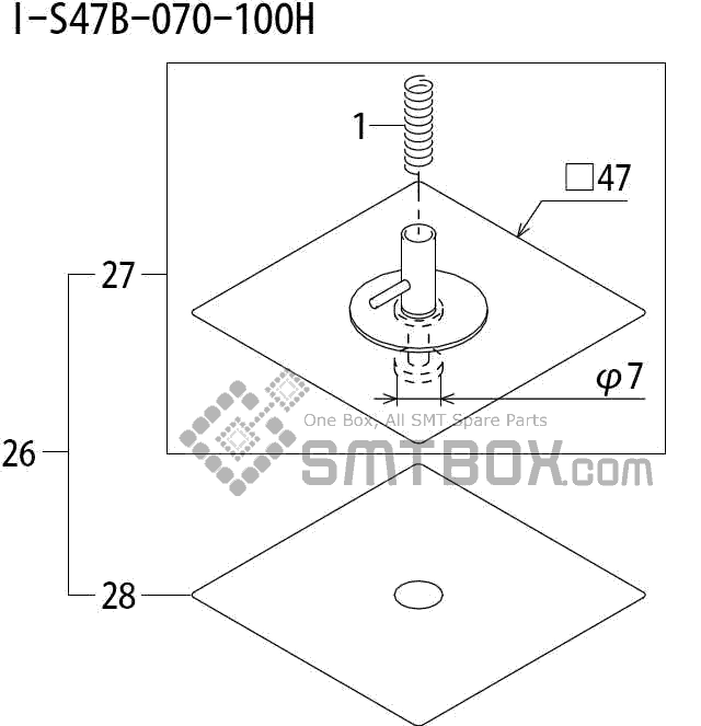 FUJI QP 242E 10 QP 242E(10JE) Nozzle Part No.ABHPN8800 Rating I S47B 070 100H side a