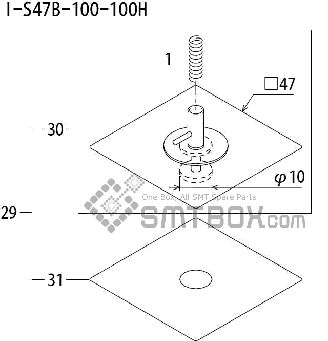 FUJI QP 242E 10 QP 242E(10JE) Nozzle Part No.ABHPN8810 Rating I S47B 100 100H side a