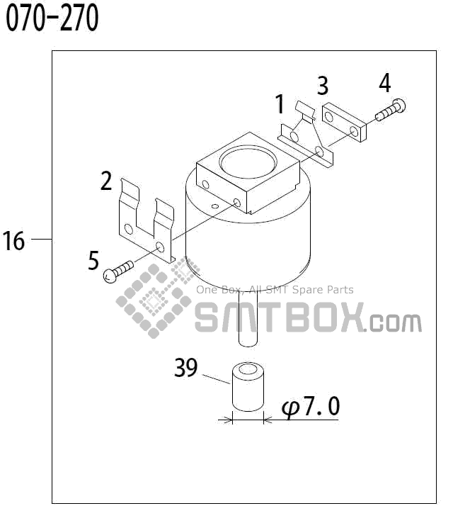 FUJI QP 341E MM 04 Nozzle Part No.ADBPN8154 Rating 070 270 side a