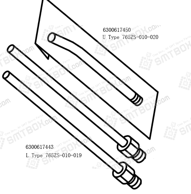 Hitachi Sanyo TCM X100 NOZZLE 6300617443 L Type 6300617450 U Type side a