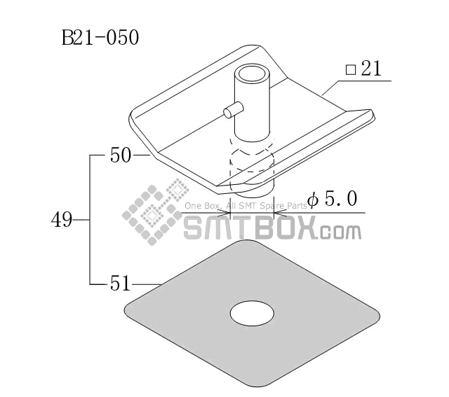 FUJI CP 742ME 02 CP 742E 01 CP 732 2 Nozzle Part No.ADCPH9681 Rating B21 050 side a