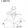 FUJI IP III 16 IP III 16JE IP IIIE 10 nozzle Part No.AQNA3149 side a