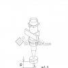 FUJI IP III 16 IP III 16JE IP IIIE 10 nozzle Part No.AQNA3350 side a