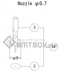 FUJI QP 132E 07 nozzle Part No.ACGPN8538 Rating 0.7 side a