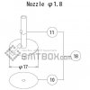 FUJI QP 132E 07 nozzle Part No.ACGPN8617 Rating 1.8 side a