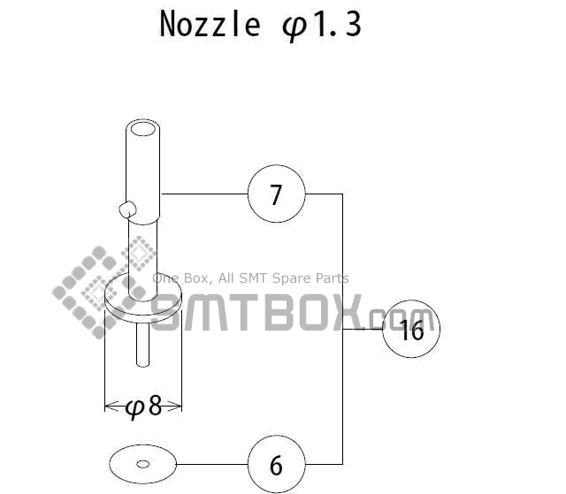 FUJI QP 132E 07 nozzlePart No.ACGPN8518Rating 1.3