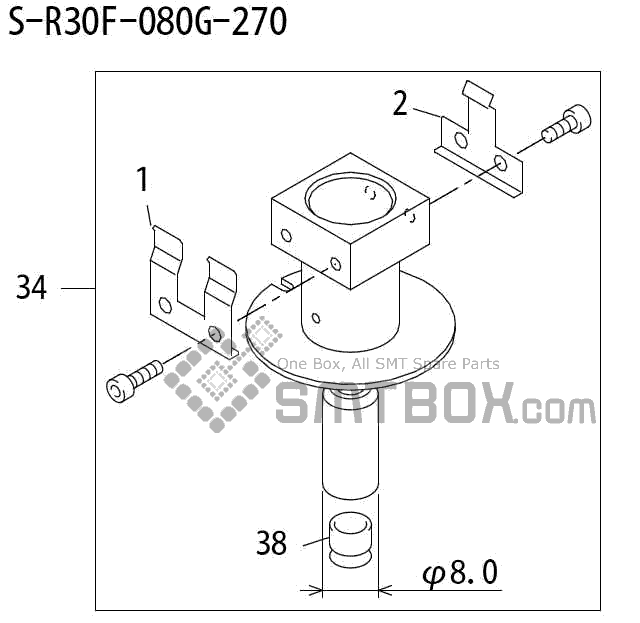 FUJI QP 242E 10 QP 242E(10JE) Nozzle Part No.ABHPN6895 Rating S R30F 080G 270 side a