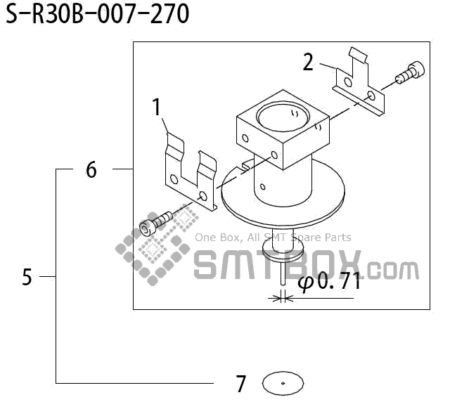 FUJI QP 242E 10 QP 242E(10JE) Nozzle Part No.ABHPN8125 Rating S R30B 007 270 side a