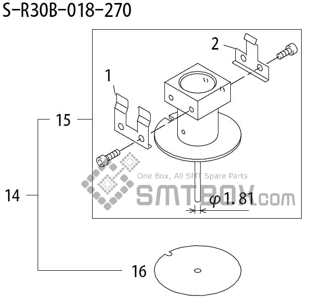 FUJI QP 242E 10 QP 242E(10JE) Nozzle Part No.ABHPN8154 Rating S R30B 018 270 side a