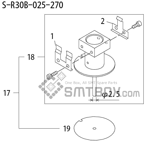 FUJI QP 242E 10 QP 242E(10JE) Nozzle Part No.ABHPN8164 Rating S R30B 025 270 side a