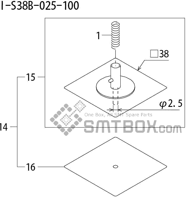 FUJI QP 242E 10 QP 242E(10JE) Nozzle Part No.ABHPN8555 Rating I S38B 025 100 side a