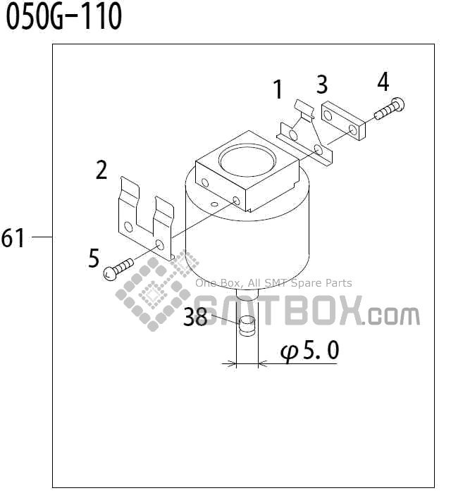 FUJI QP 341E MM 04 Nozzle Part No.ADBPN8352 Rating 050G 110 side a