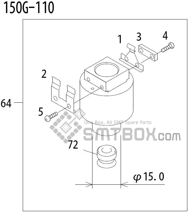 FUJI QP 341E MM 04 Nozzle Part No.ADBPN8382 Rating 150G 110 side a