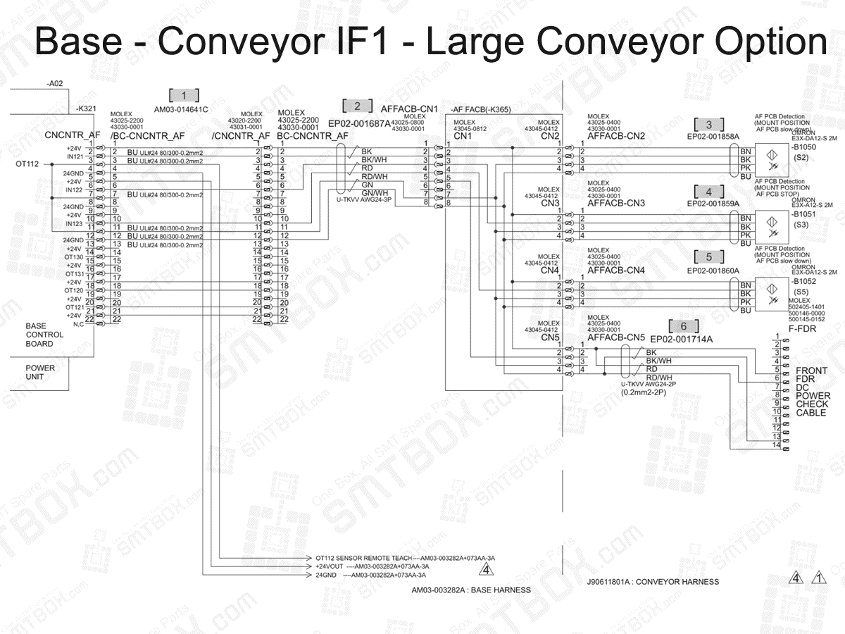 Base - Conveyor IF1 - Large Conveyor Option on Hanwha (Samsung Techwin) Excellent Modular Excen D M L SMT Placer