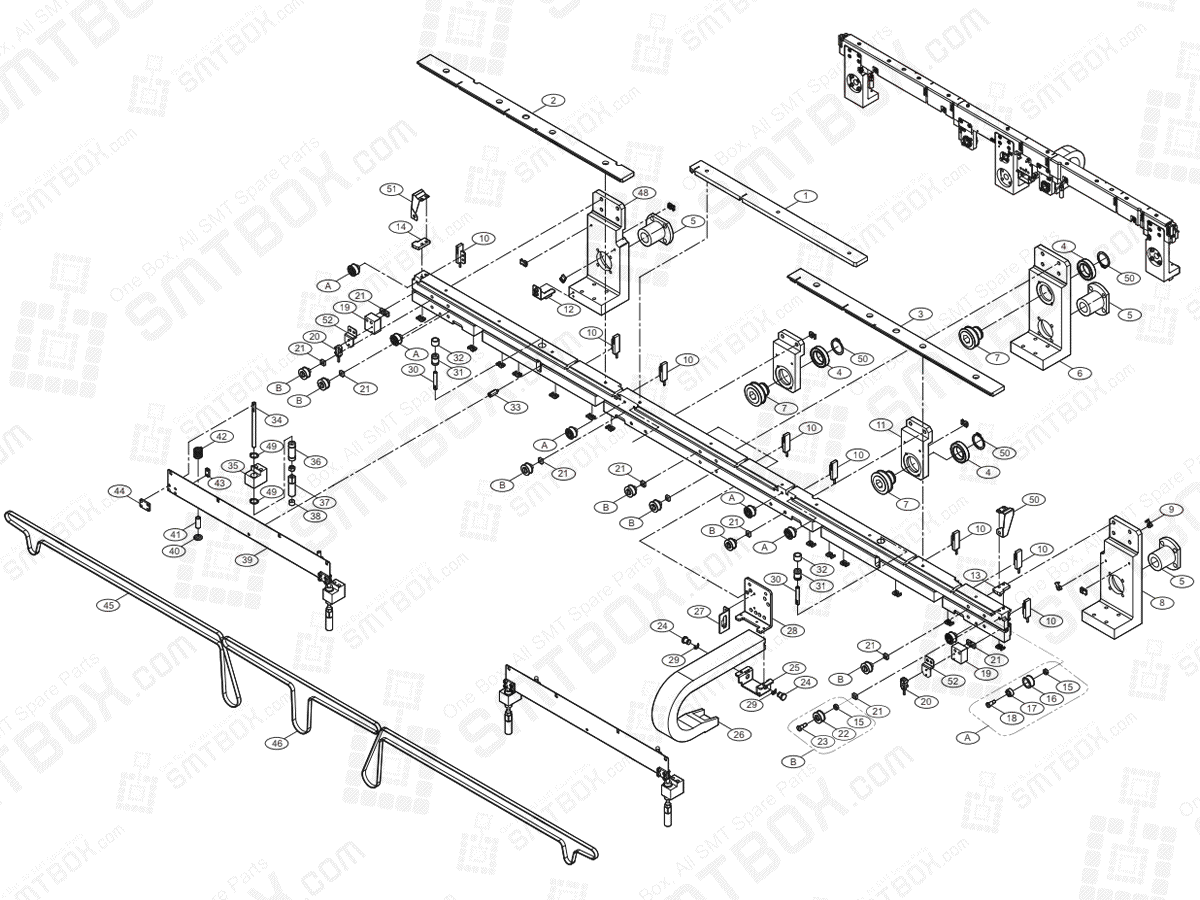Conveyor(4/7) Rear Move On Hanwha Techwin Excellent Modular EXCEN PRO (D) (M) (L) SMT Component Placer