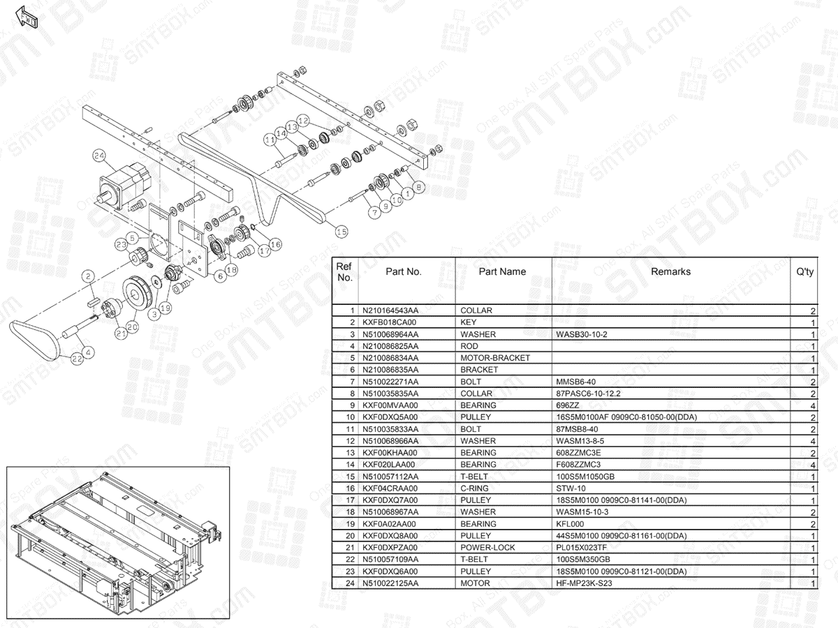 KN610069934AA-16-3 of Panasonic NPM Tray Feeder Drawing-out Section N610069934AA