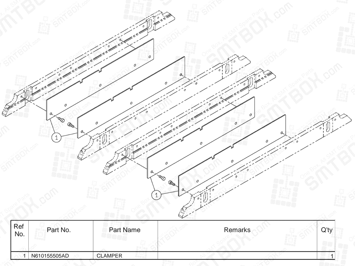 KN610154079AD-06-13 on Panasonic NPM-D2 PC Dual Conveyor Short N610154079AD