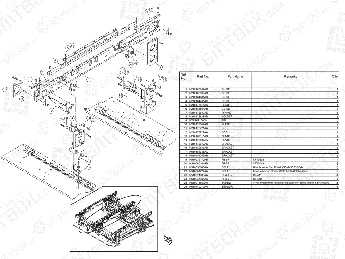 Panasonic NPM-D2 PC Dual Conveyor N610154079AD KN610154079AD-06-3