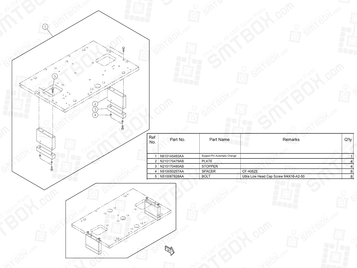 Panasonic NPM-D2 Support Pin Automatic Change Unit N610153808AA KN610153808AA-03-7