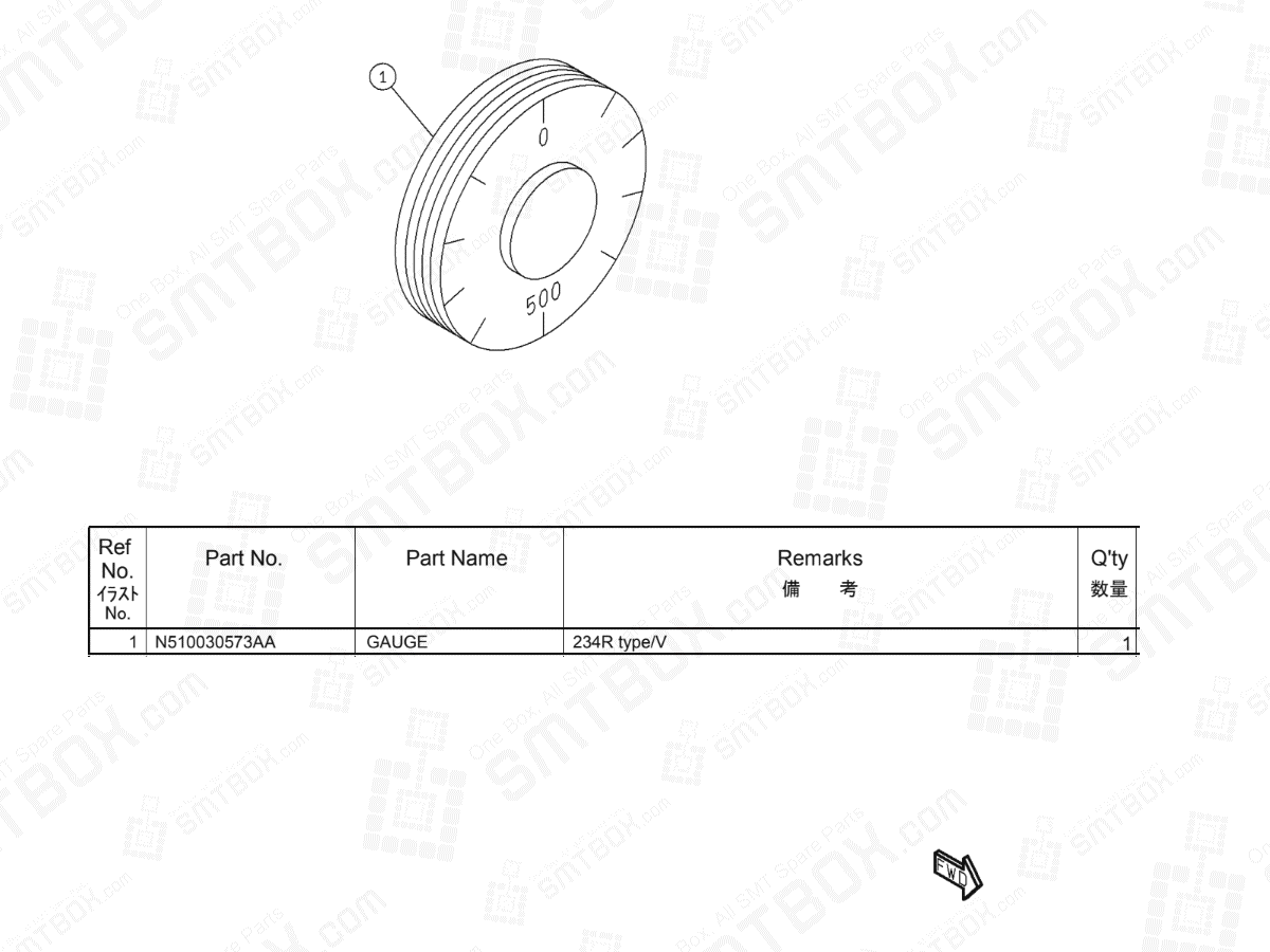 Panasonic NPM-D3 Gauge 0-500 Micro Scale 20 Micro N610072047AA KN610072047AA-00