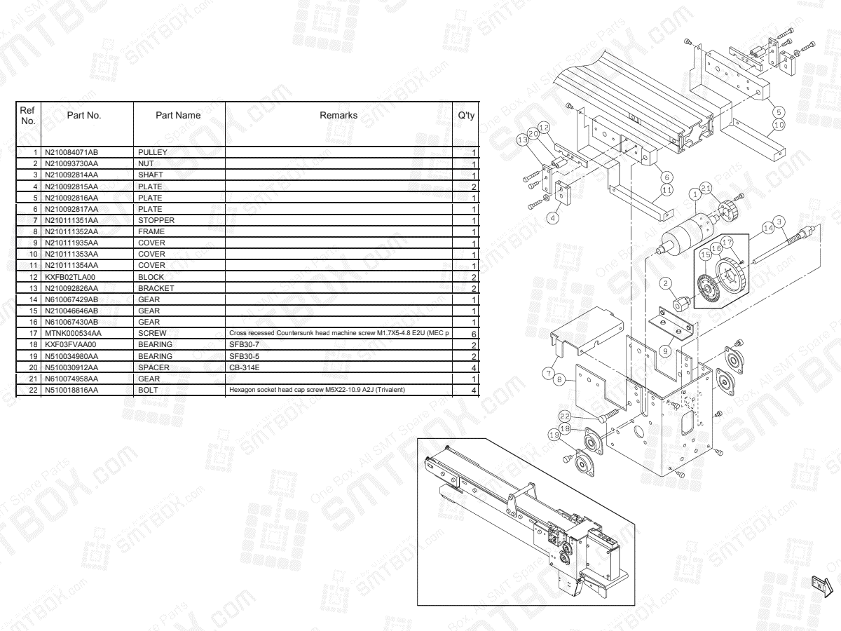 Panasonic NPM Component Eject Conveyor N610090811AA KN610090811AA-04-2