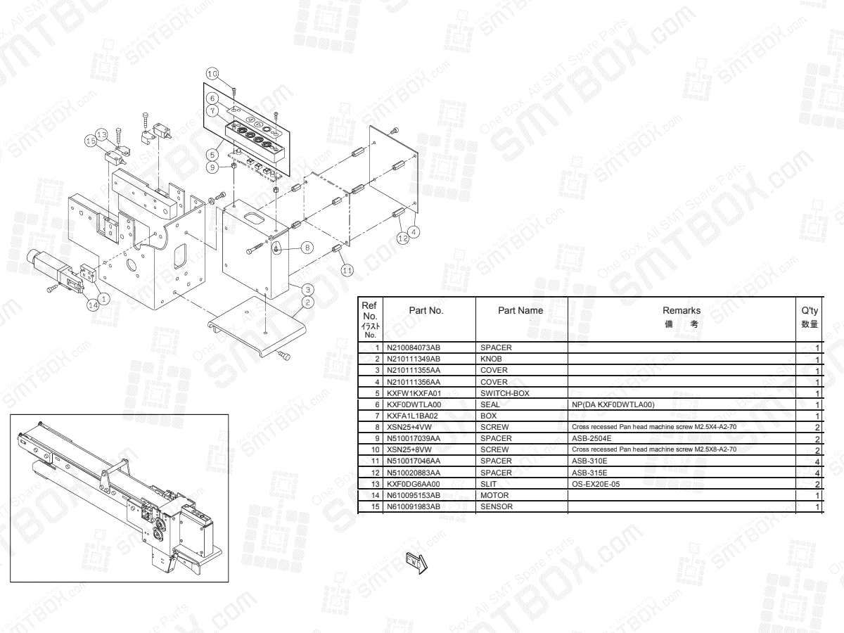 Panasonic NPM Component Eject Conveyor N610090811AA KN610090811AA-04-3