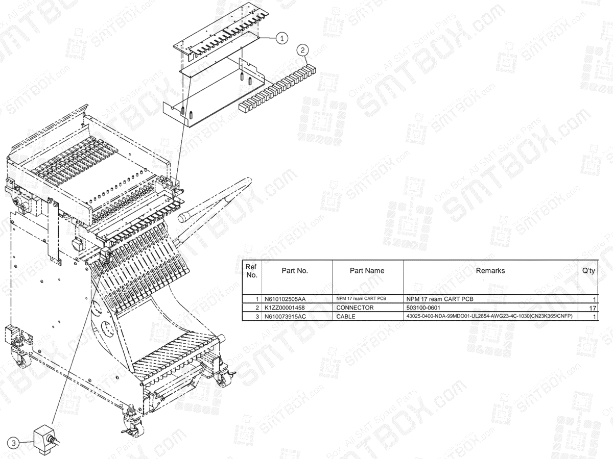 Panasonic NPM Feeder Cart (17 Rows)(H) N610065247AA KN610065247AA-14