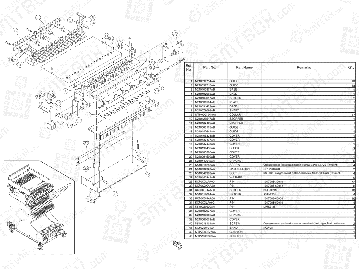 Panasonic NPM Feeder Cart 17 Rows N610060938AA KN610060938AA-25-1