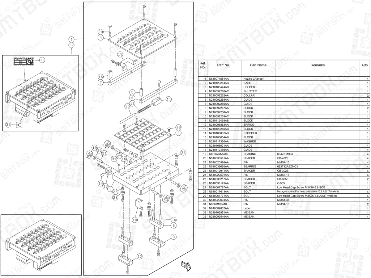 Panasonic NPM Nozzle Changer Unit (12 Nozzle Head) N610087794AA KN610087794AA-00