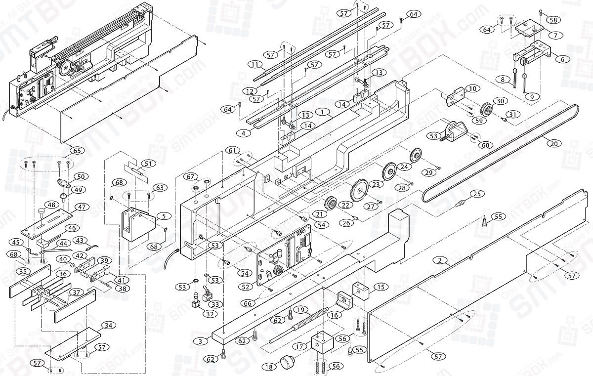Parts List For Hanwha Samsung Single Belt Stick Feeder FS-01-BS FS-01-BL