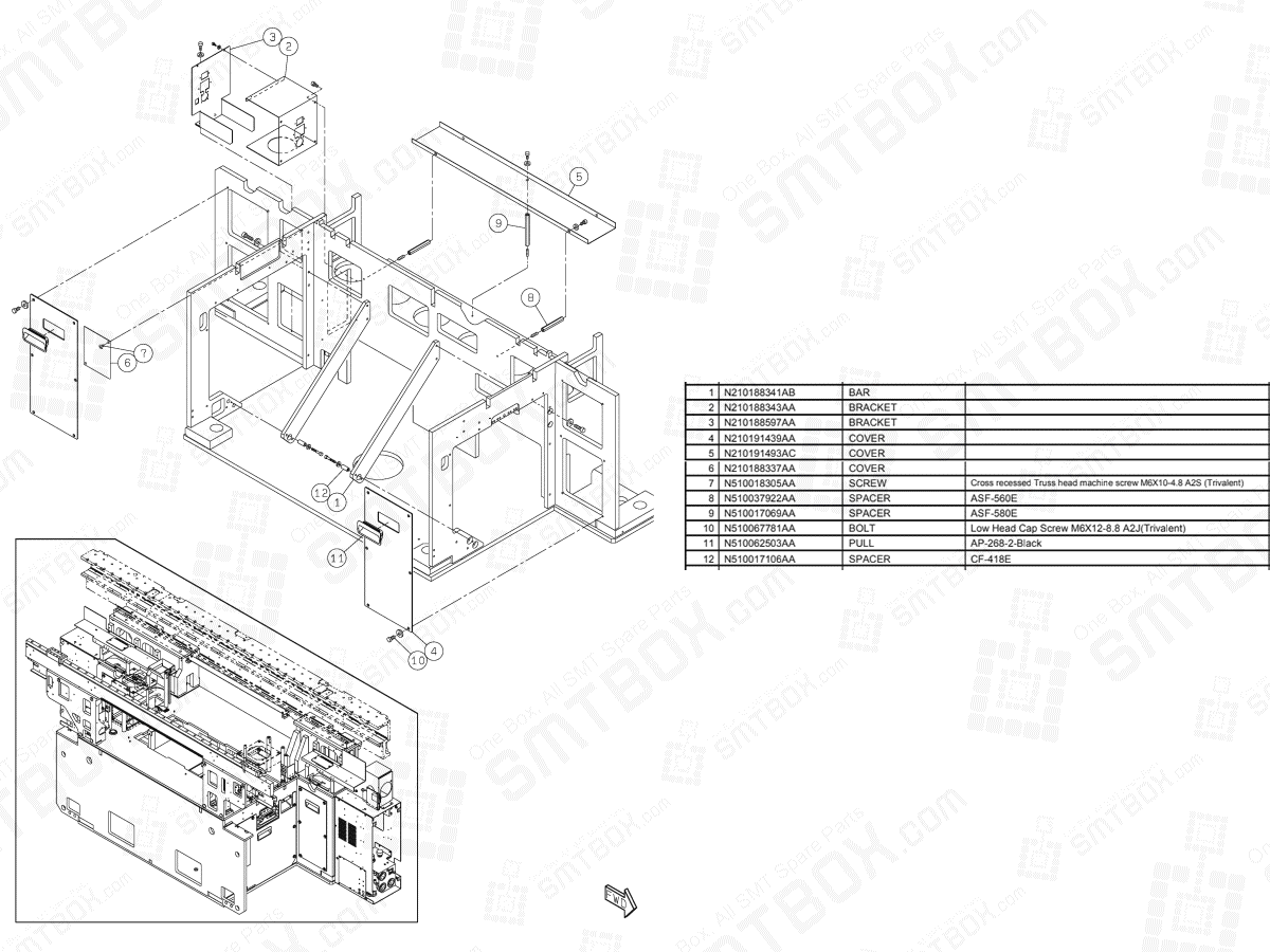 Section No.1-B of Panasonic NPM-D3 Main Body N610160755AA