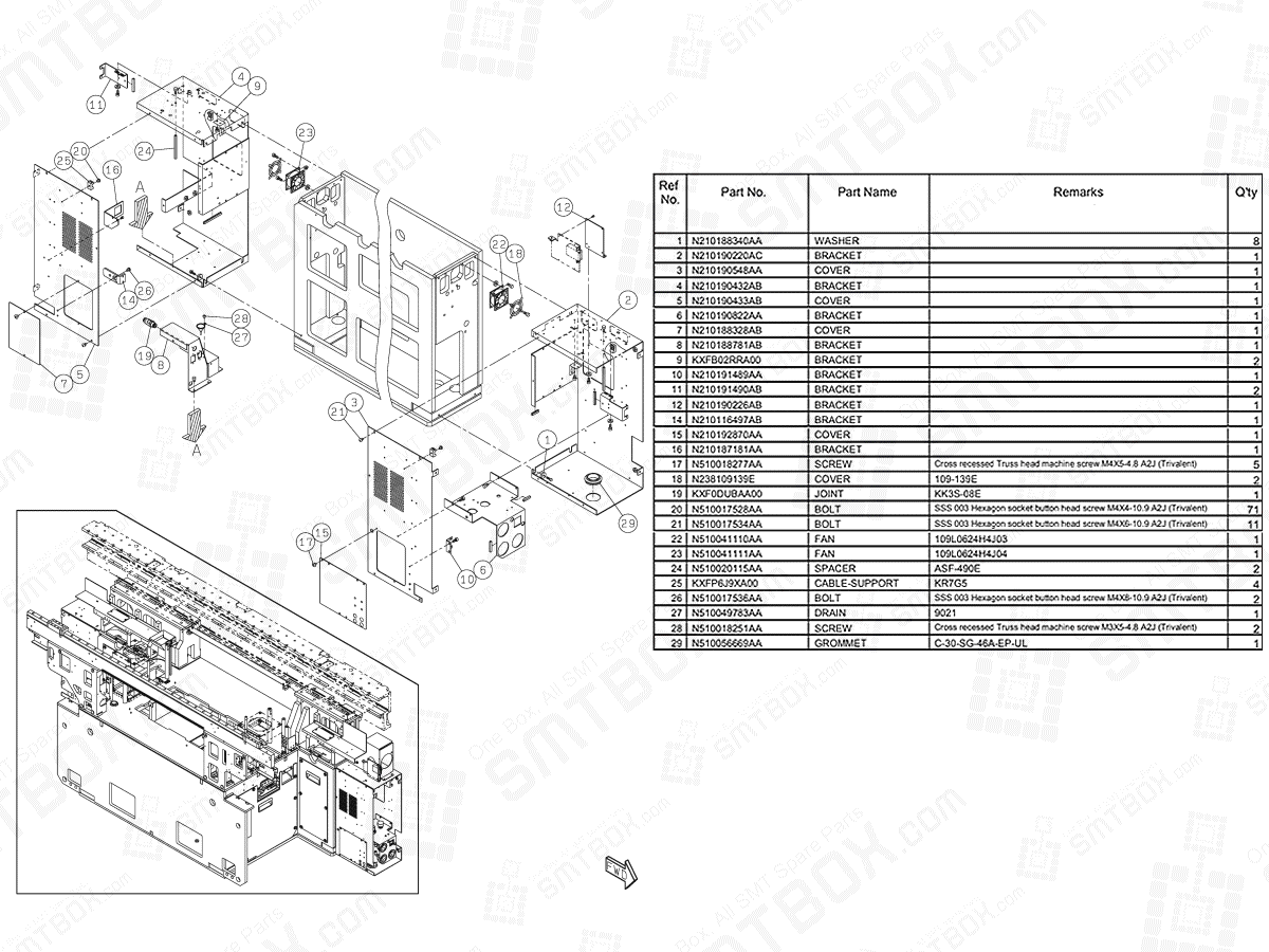 Section No.1-C of Panasonic NPM-D3 Main Body N610160755AA