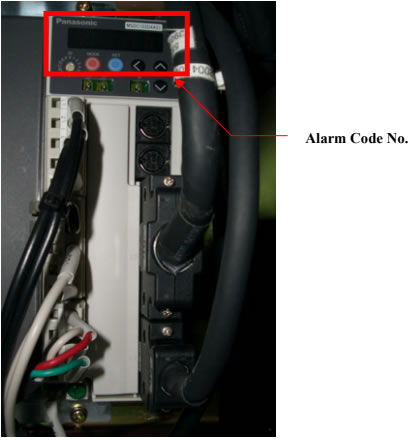 Servo Motor Alarm Code Shows on Driver of Samsung SM321 SMT Machine