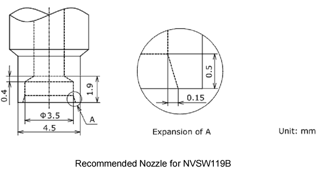 01 Recommened SMT Nozzle for Nichia LED Chip NVSW119B